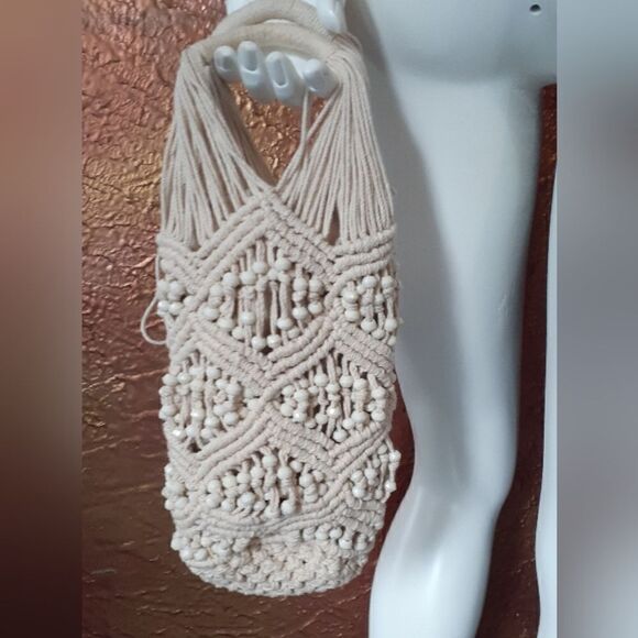 Zara Woven Macrame Bucket Bag - Picture 12 of 14